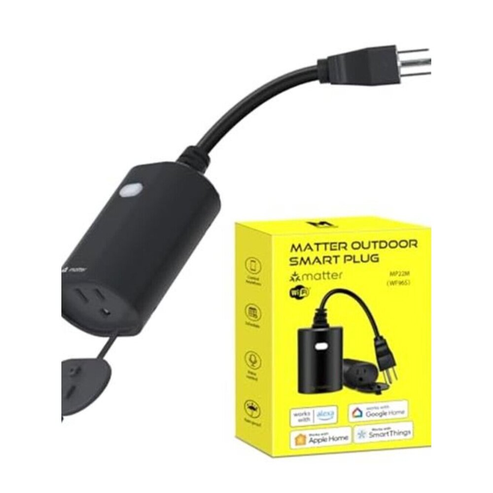 Smart WiFi Outdoor Plug IP65 Waterproof 15Amp Heavy Duty